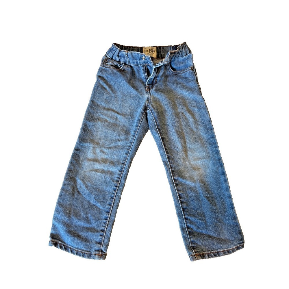 The Children's Place Boys Straight Leg Jeans Medium Wash Adjustable Waist Size 4